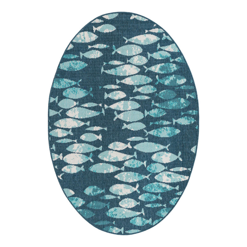 Tapis d'extérieur intérieur / extérieur Coastal, Ovale 4 pi 1 po x 6 pi 1 po