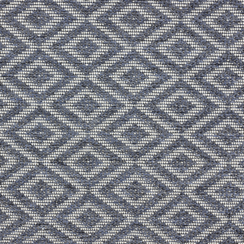 Tapis bleu marine à motif géométrique Katelin, Rectangle 3 pi 7 po x 5 pi 2 po
