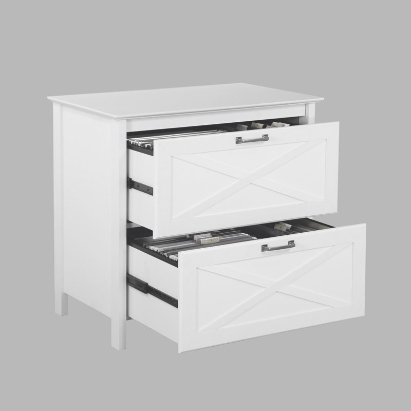 Summy 30'' Wide 2 -Drawer File Cabinet, White