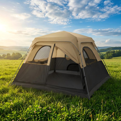 Tente de camping pour 6 à 8 personnes, tente de randonnée imperméable et imperméable facile à installer