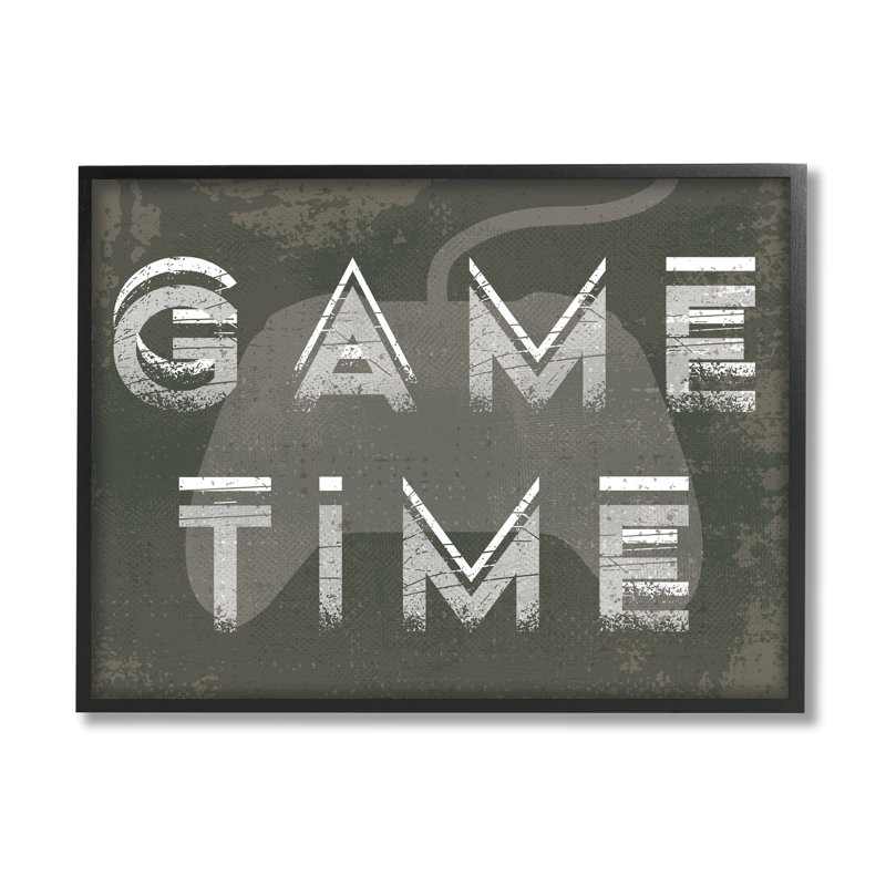 Jeu vidéo patiné, Giclée encadrée noir minuit, H 16 po x l 20 po
