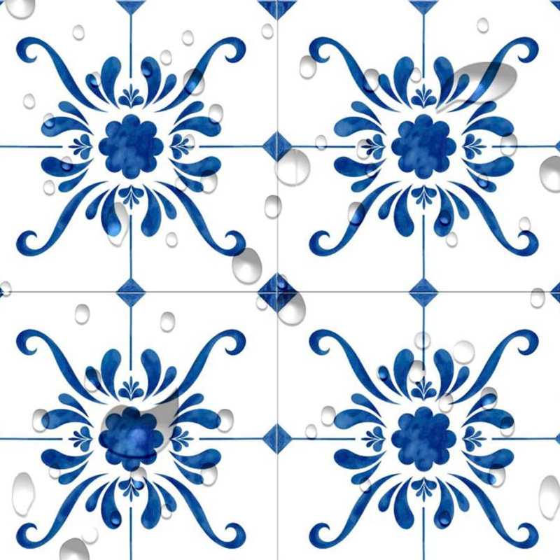 4'' W x 4'' L Vinyl Peel and Stick Mosaic Tile