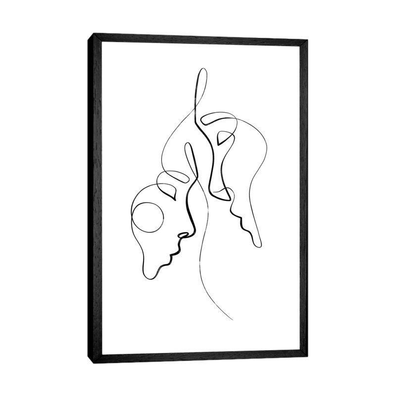 Invite Me In No. 1 Piece Wall Art on Canvas, 66.04cm H x 45.72cm W x 3.81cm D, Black Framed