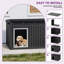  Niche pour chien en plastique, chenil intérieur pour chien avec toit relevable et bonne ventilation pour les chiens de taille moyenne