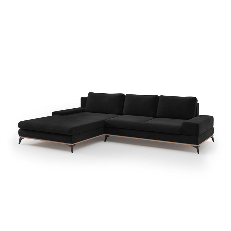 Cuiksa 5 Seater Sofa Bed, Left Hand Facing, Black