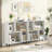 Open Shelf Bookcase Mid Century Modern Cube Bookshelf With 4 Compartments-1475263571
