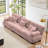 3-Seater Sectional Sofa Modular Deep Seat Sofa Couch , Chenille Sofa Soft Comfy Upholstered Furniture For Living Room, Apartment, Studio, Office,Chenille Pink-1121770443