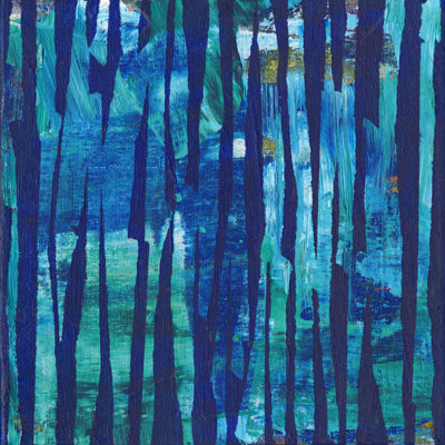 Torn Indigo II by Jodi Fuchs - 1 Piece Wrapped Canvas Wall Art