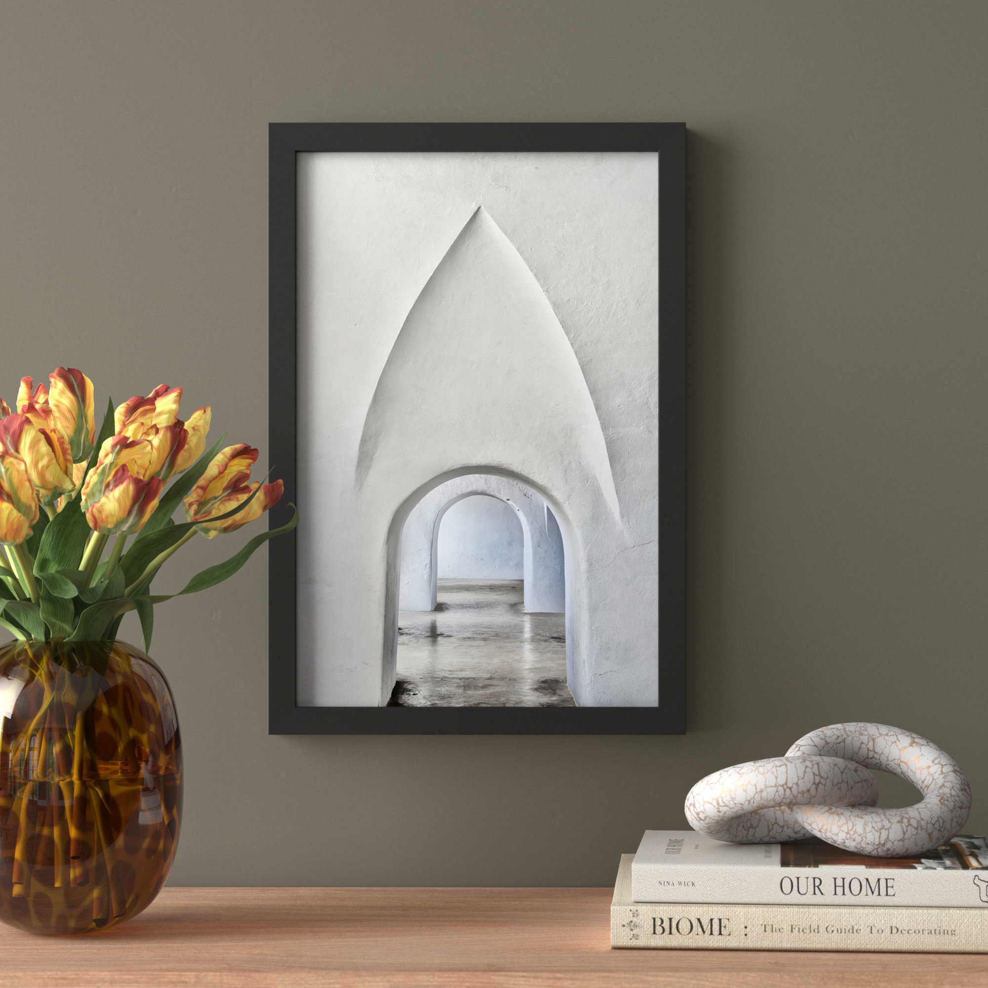 Through Old San Juan by Golie, Black Framed, 41" H x 28" W