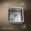 Undertone® 15.75" L x 17.5" W x 7.625" Medium Under-Mount Single-Bowl Kitchen Sink
