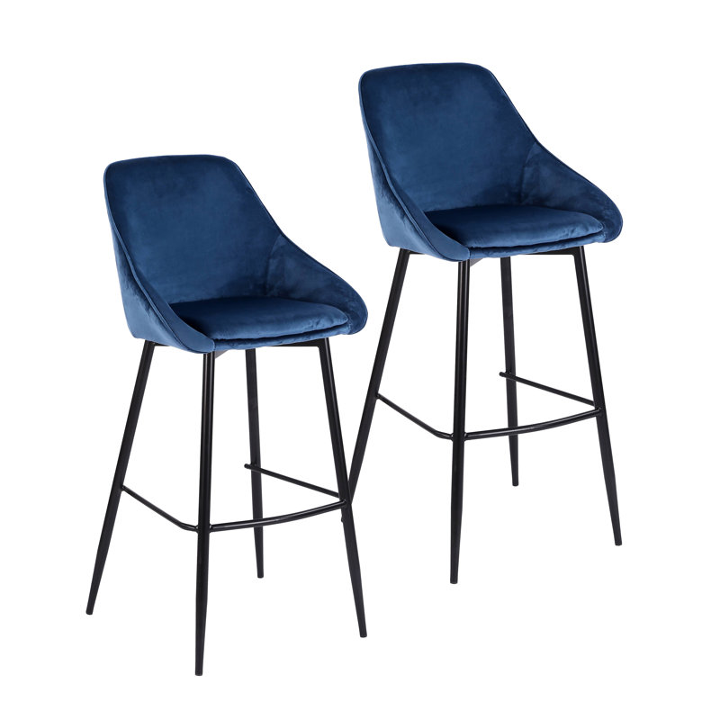 Tabouret Layken, Tabouret de bar (siège d'une hauteur de 29 po), Bleu