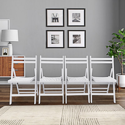 Ensemble de 4 chaises pliantes en bois