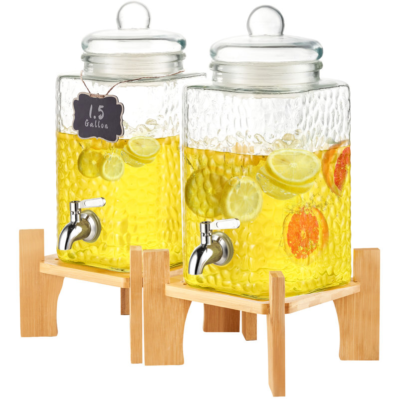 Cranmore Glass 2 - Piece Beverage Dispenser Set