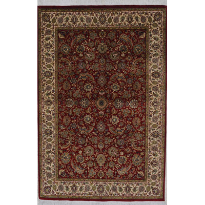 Traditional One-of-a-Kind Rectangle 4'1" X 6'3" Hand Knotted Area Rug
