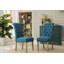 Ensemble de 2 chaises parsons capitonnées en bois massif Habit, bleu-1159605699
