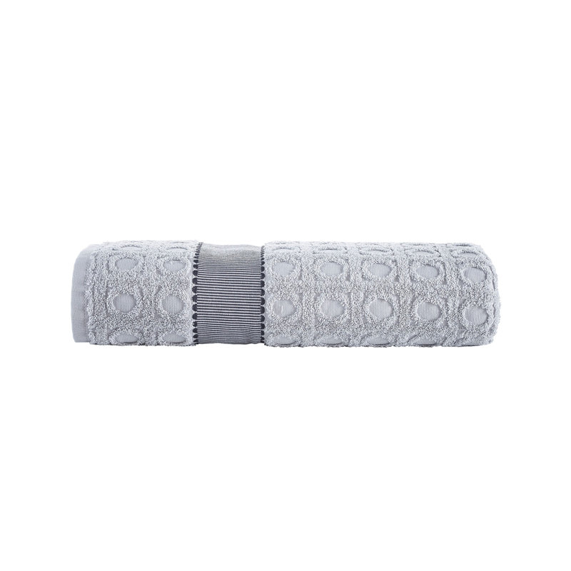 Turkish Cotton Plush Jacquard Bath Sheet, Silver