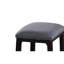 Tabouret invitant à hauteur de comptoir en tissu gris et patiné