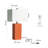 21" Modern Faux Leather Table Lamps with USB-A & USB-C Charging Ports (Set of 2)-368871408-368871413