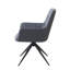 Chaise avec accoudoirs en tissu gris (ensemble de 2)
