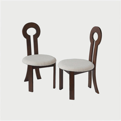 Ensemble de table et chaises de salle à manger rétro en bois d'hévéa, table et chaise de salle à manger en laine moelleuse, chaise sans accoudoirs, convient aux petites pièces de vestiaires, ensemble de 2 pièces