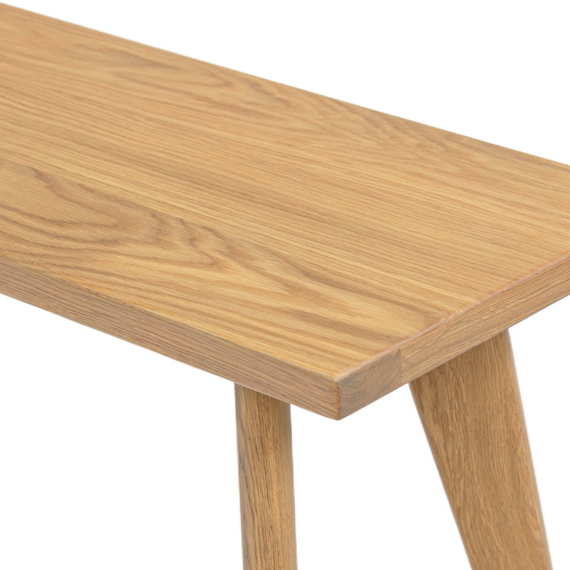 Hawley 35.5" Solid Red Oak Wood Bench, 18.5" H x 35.5" W x 14" D, Natural Brown