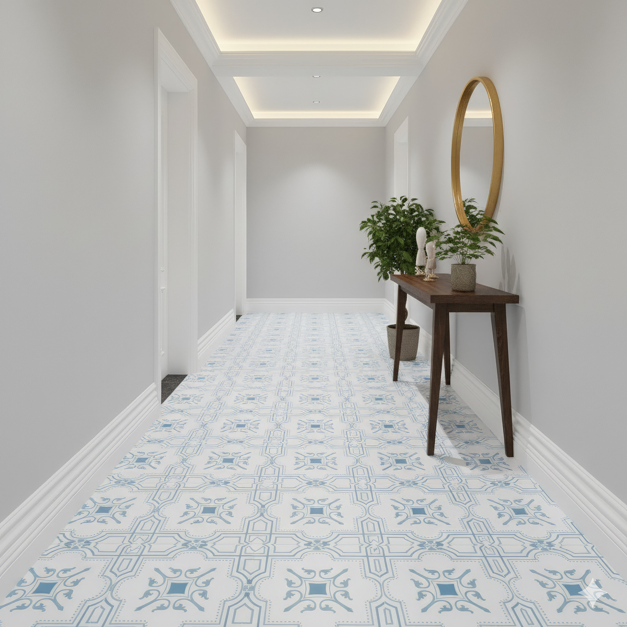 Maricera The Liria-Woodlook-Engraved Marble Tile 8X8 In. - Wayfair Canada