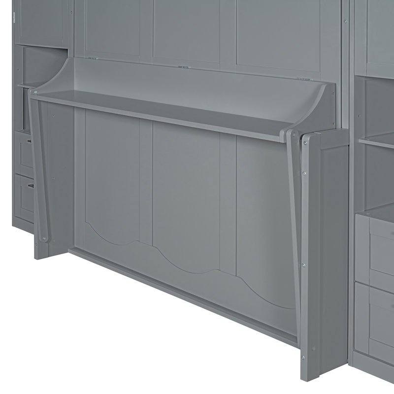 Lit escamotable avec lit escamotable Murphy, Gris