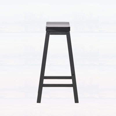 29 Inch Saddle Stool, Ergonomic Design for Comfortable Seating and Stylish Addition to Any Bar or Kitchen Area.