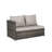 6 Outdoor Furniture - Sectional With Cushions & Glass Top Table For Garden Use Patio L-Shaped Cushions, Corner Storage-1108784378