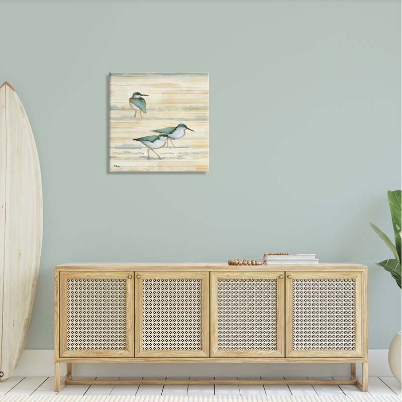Oceanside Sandpipers Beach Birds Canvas Wall Art