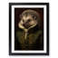Hedgehog Baroque - Single Picture Frame Print on Wood-1698441023-1698441022
