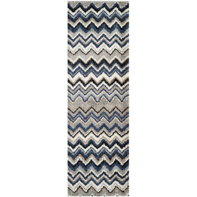 Tahoe Performance Chevron Rug, Runner 2'6" x 8'