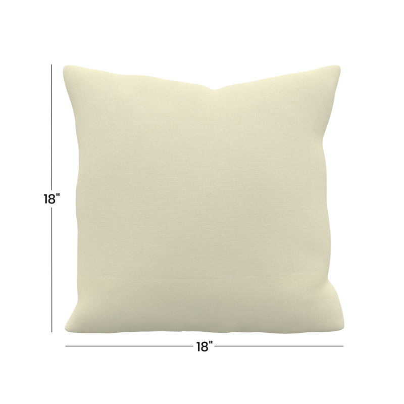 Coussin décoratif intérieur / extérieur Gabi, Carré 18 po, Tissu toile Sunbrella®