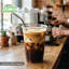 Smoothies à café glacé 12 oz avec couvercles plats Ecoqualité (1000)