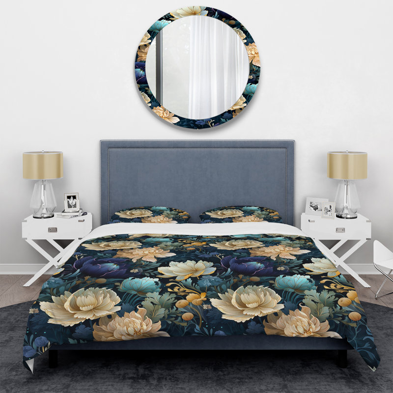 Ensemble de housse de couette Deep Emerald, Housse de couette pour très grand lit et 2 très