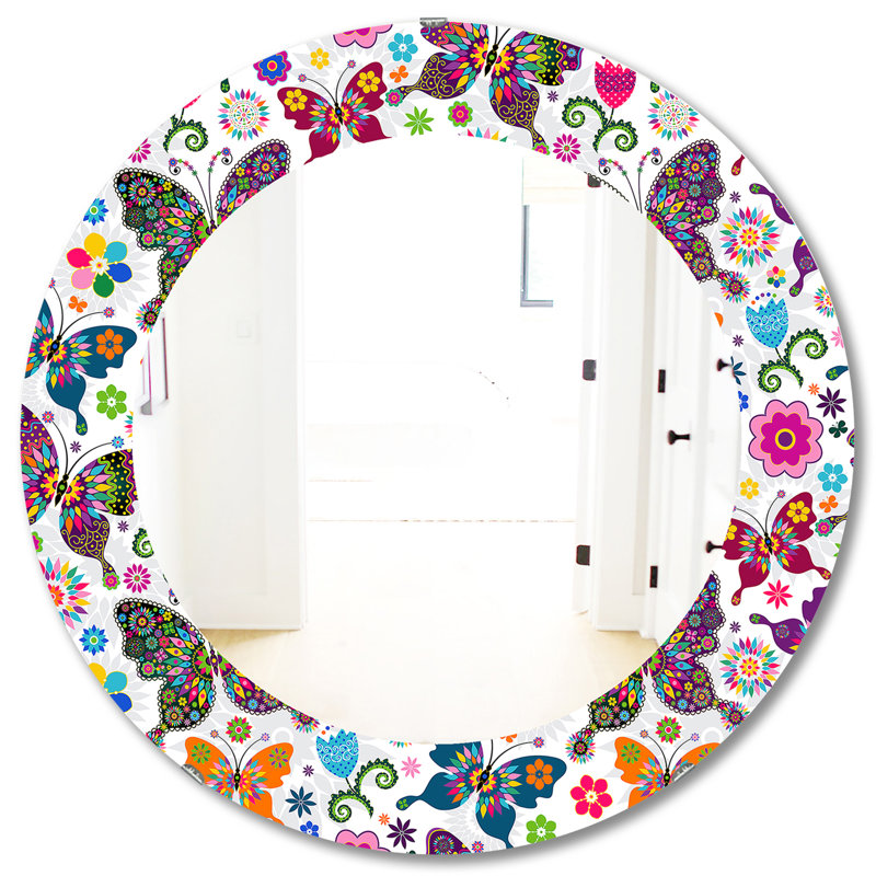 Motif printanier - Miroir moderne, H 31,5 po x l po