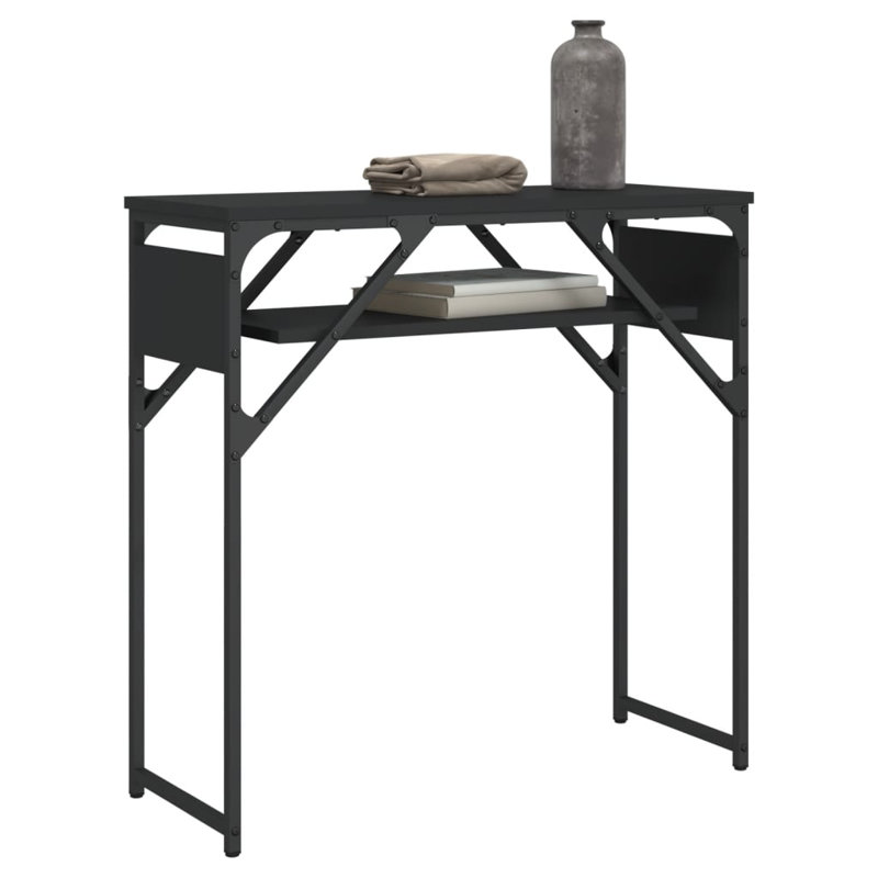 Fishel Console Table, 75 H x 75 W x 30 D cm, Sonoma Oak