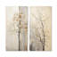 «Beige Trees Oak Solitude», ensemble de 2 impressions sur toile de chêne-598852218-598852217