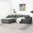 111.5"W L-Shaped Chenille Couch,No Assembly Require-664381175