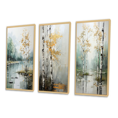 «Birch Woods Ethereal Elegance», 3 pièces