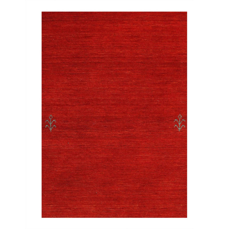 Geometric Area Rug in Red