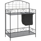 Versatile Folding Garden Workbench with Multiple Functionalities for Outdoor Use