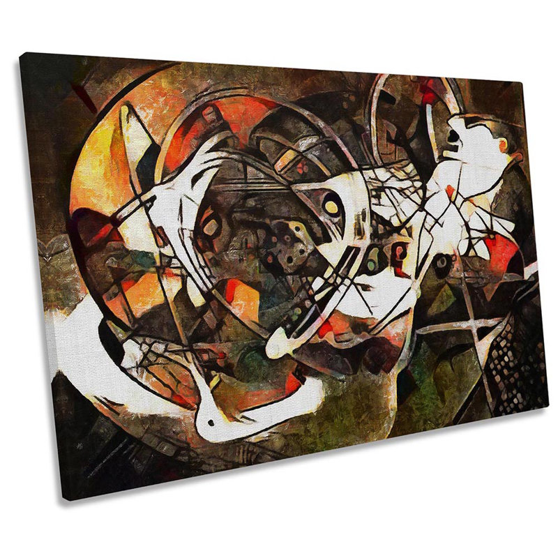 Brown Abstract Design Framed - Wrapped Canvas Print, 30.5cm H x 45.7cm W x 2cm D