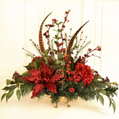 21 " Poinsettia and Mixed Assortment in Faux Floral