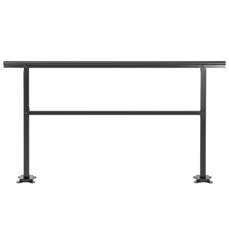 Rampe d'escalier transitionnelle 60 x 35 po 4 pièces 5 pièces en aluminium noir capacité 165 lb