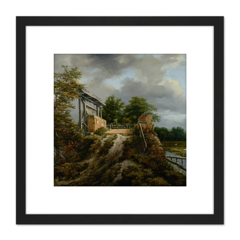 Bridge With Sluice Landscape by Jacob Van Ruisdael - Single Picture Frame Painting