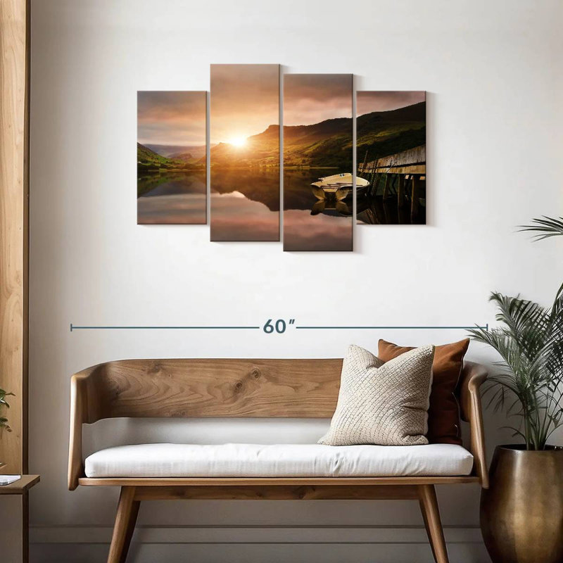 Mehar Boat At The Dock, 27" H x 43" W