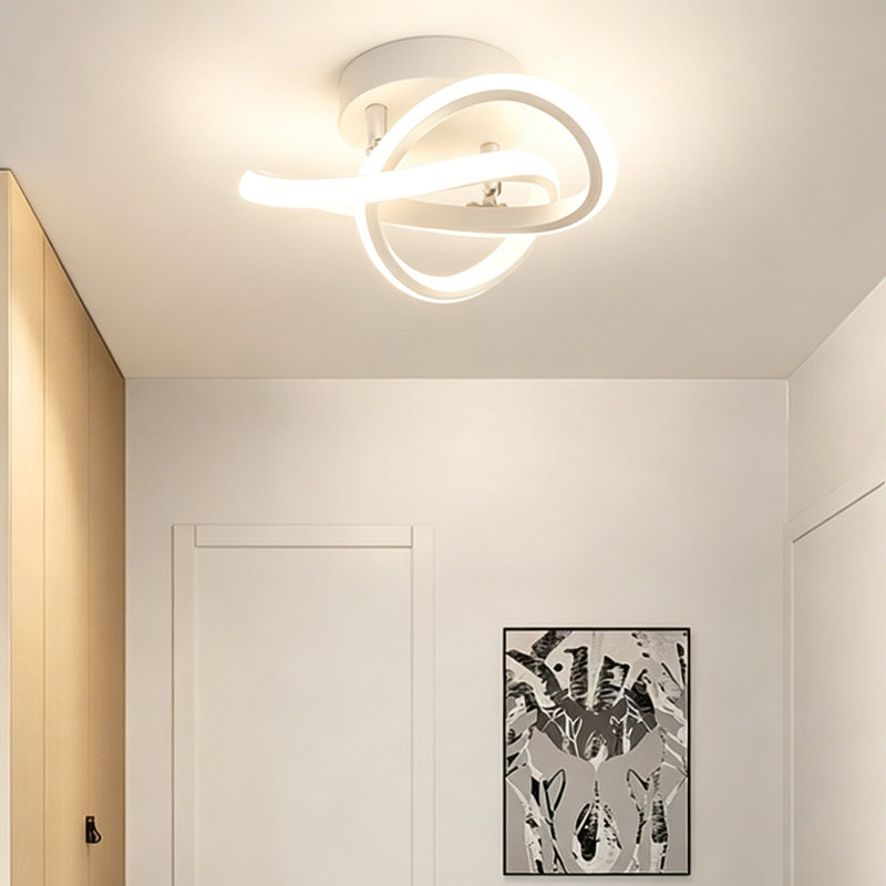 Semi Flush Mount, White