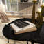 Gonet Marble Tic Tac Toe Decor Black Game Set with Silver Inlay