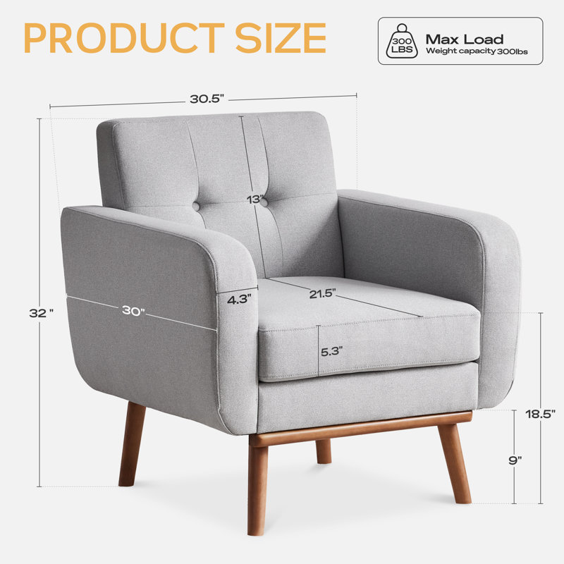 Fauteuils en bois massif Donka, Polyester gris clair
